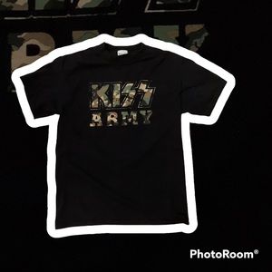 Vintage KISS Army Camo T-shirt